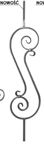 Tralka Prosta Ozdobna 12x12 mm 950x190 mm 05.090