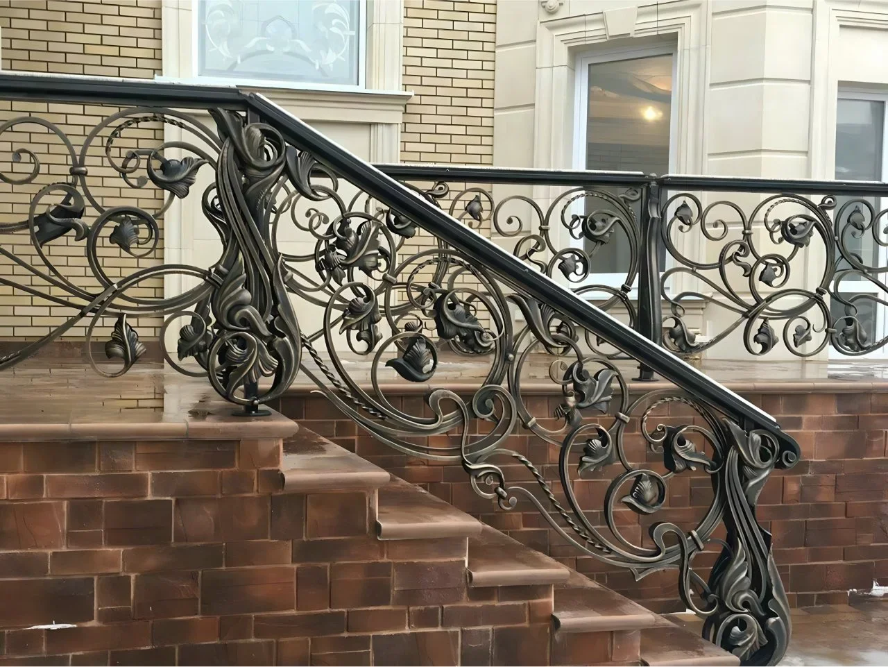 Artystyczna Balustrada Zewnętrzna - Płynne Formy