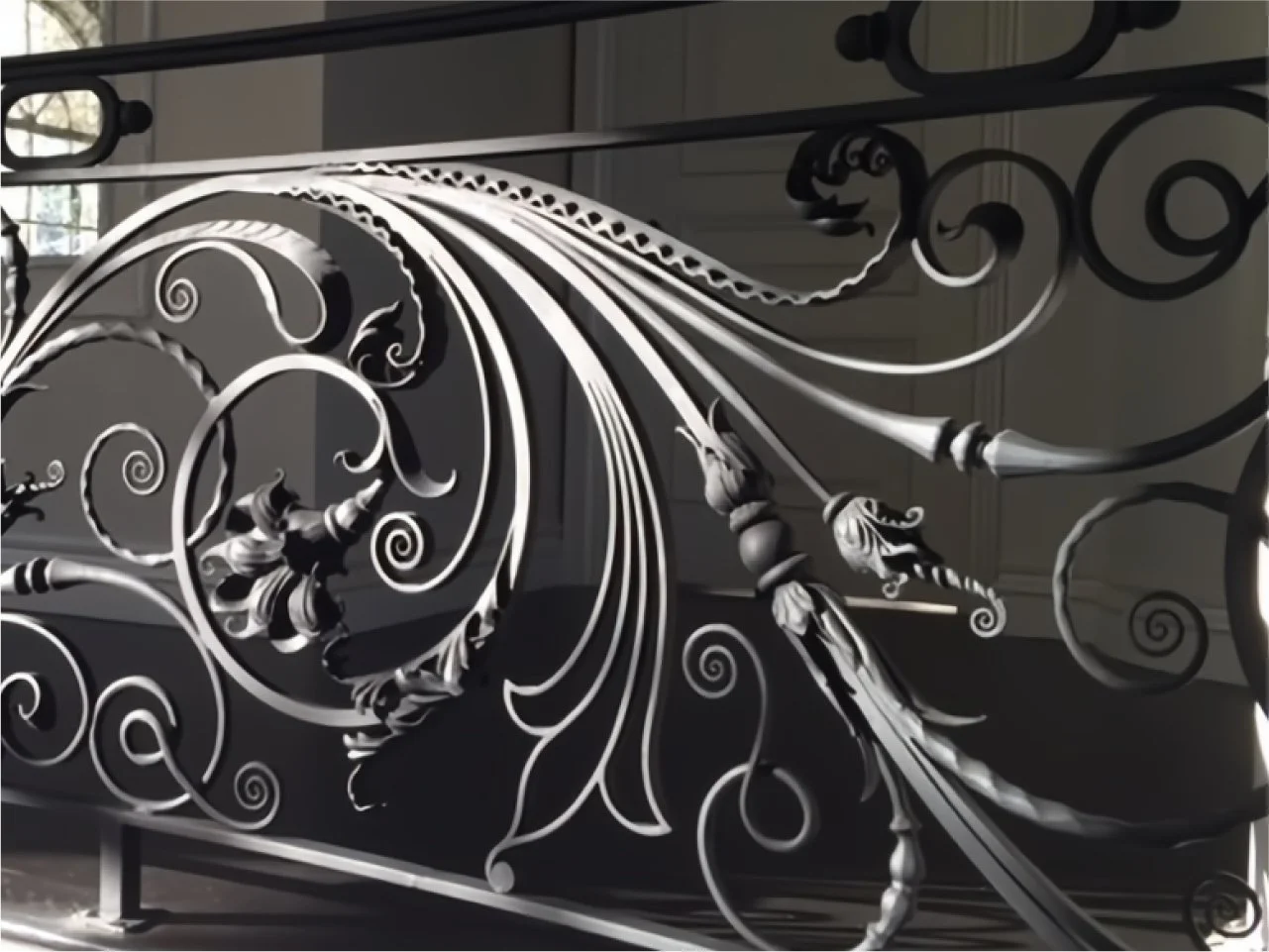 Balustrada Kuta Czarna - Bogate Zdobienia