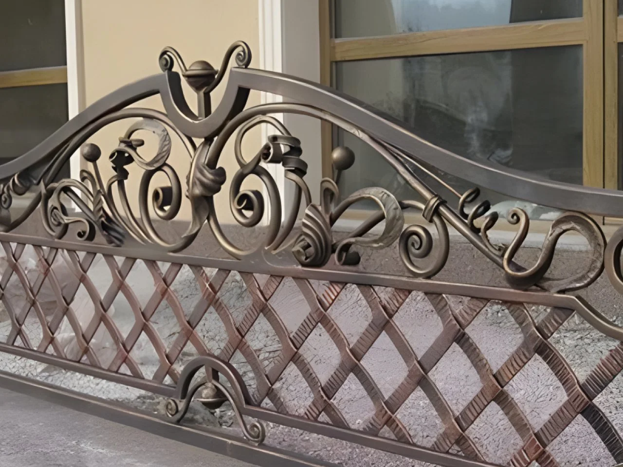 Balustrada Kuta Florystyczna w Odcieniu Brązu