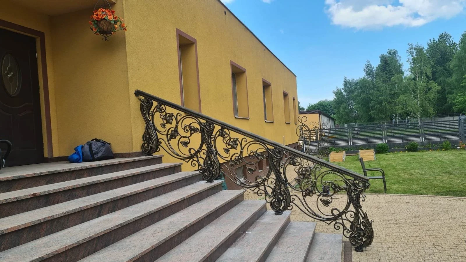 Balustrada kuta zewnętrzna - złota patyna