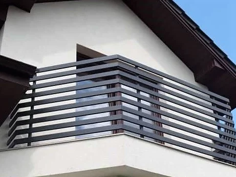 Balustrada nowoczesna pozioma skośna