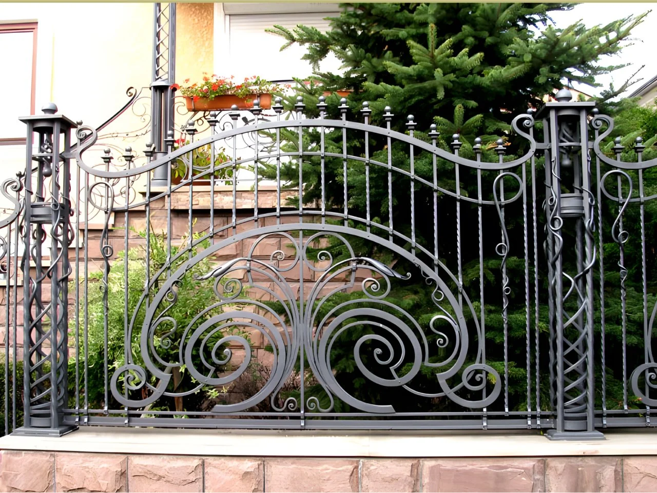 Balustrada Ogrodzeniowa Kuta - Motyw Spirali