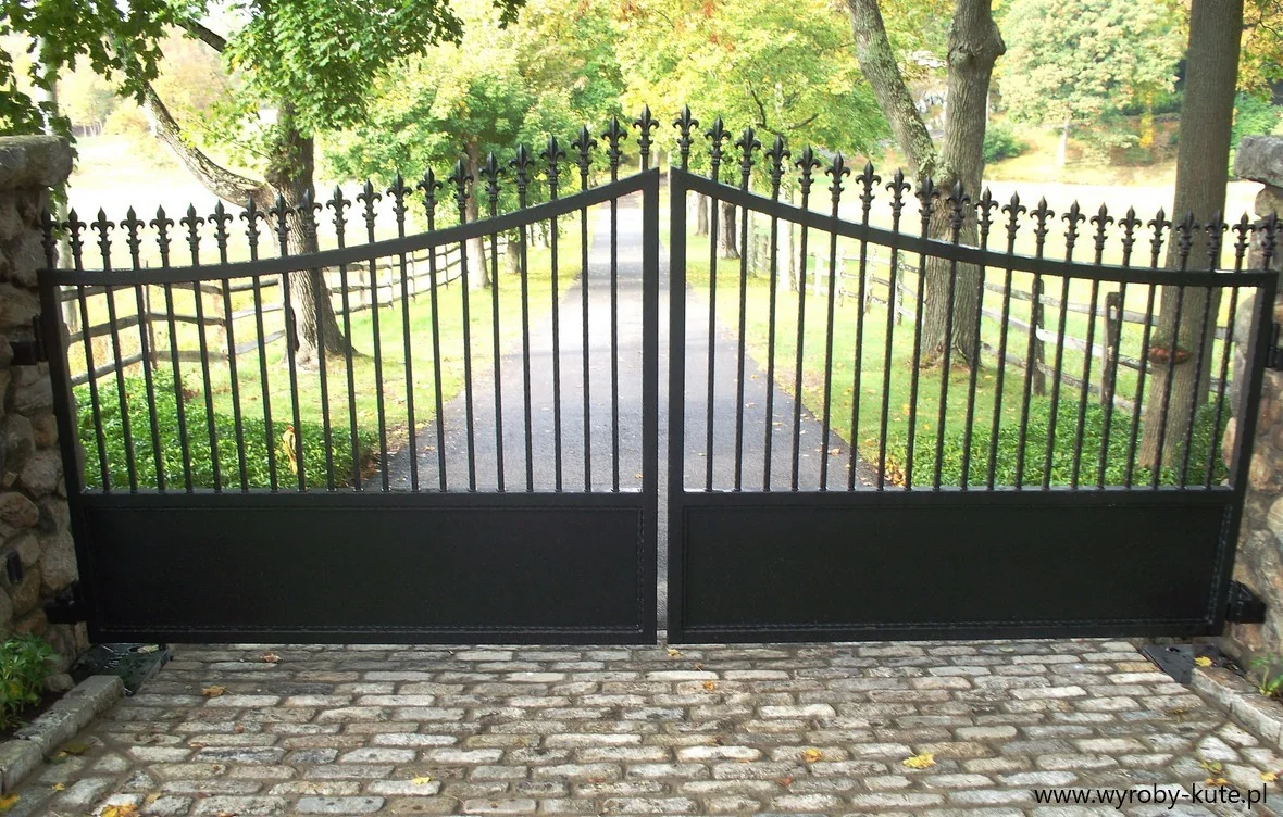 Brama Dwuskrzydłowa Prosta - Czarna