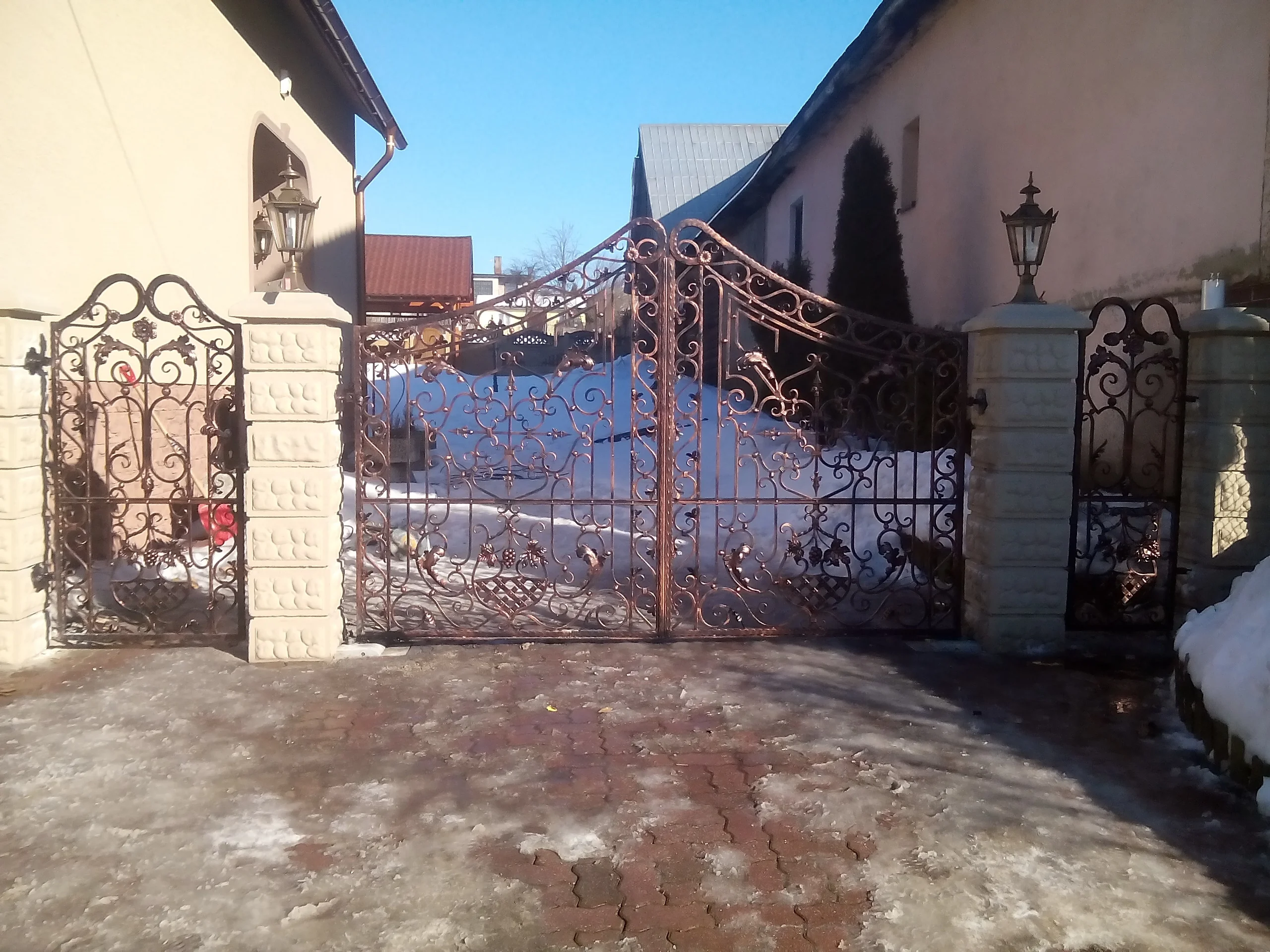 Brama Kuta Ozdobna - Detal Patynowany