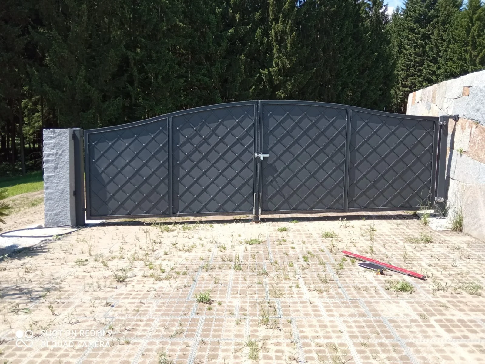 Brama Pełna Przesuwna Szara - Realizacja