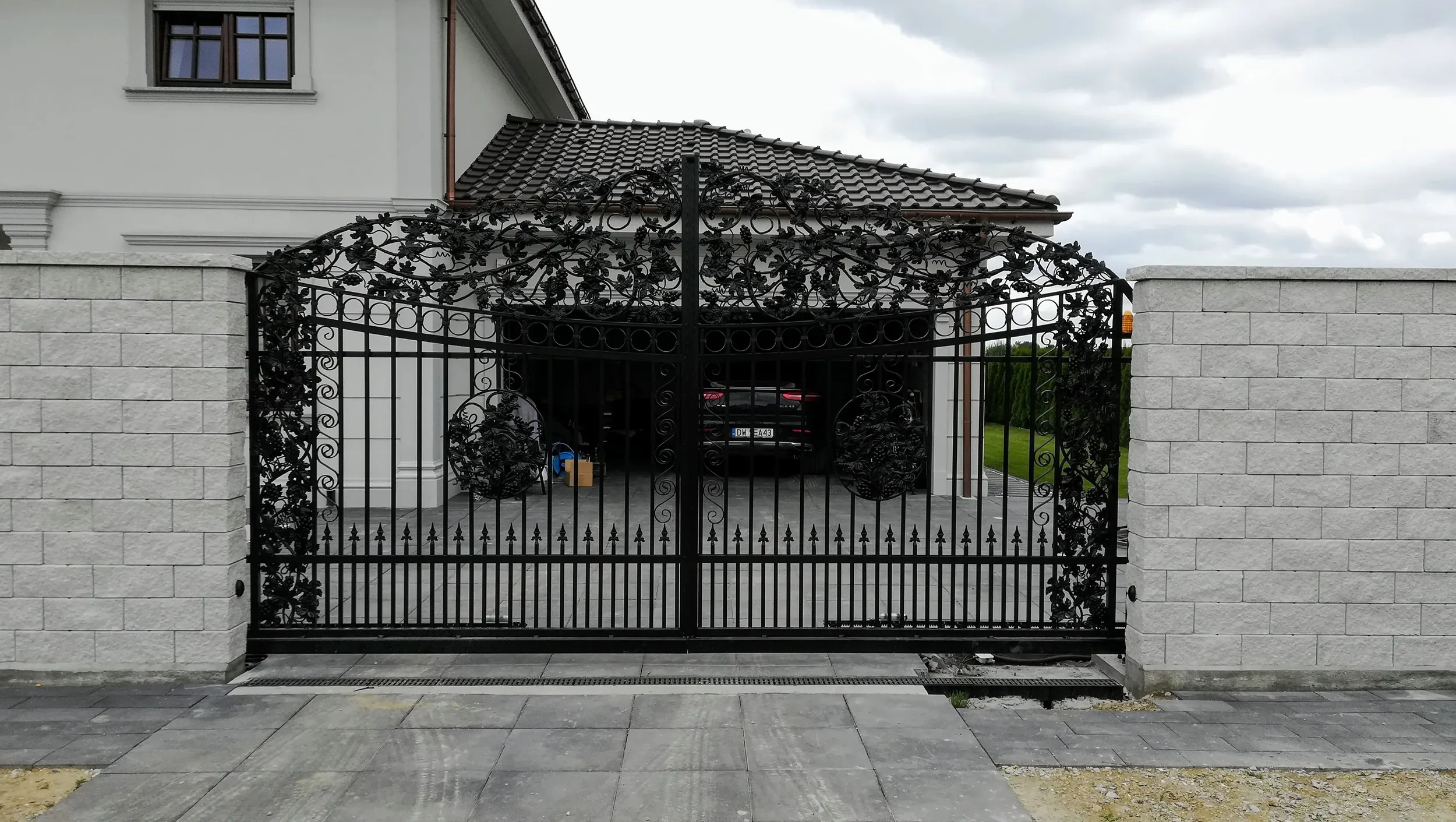 Brama wjazdowa winogrona - luksusowa