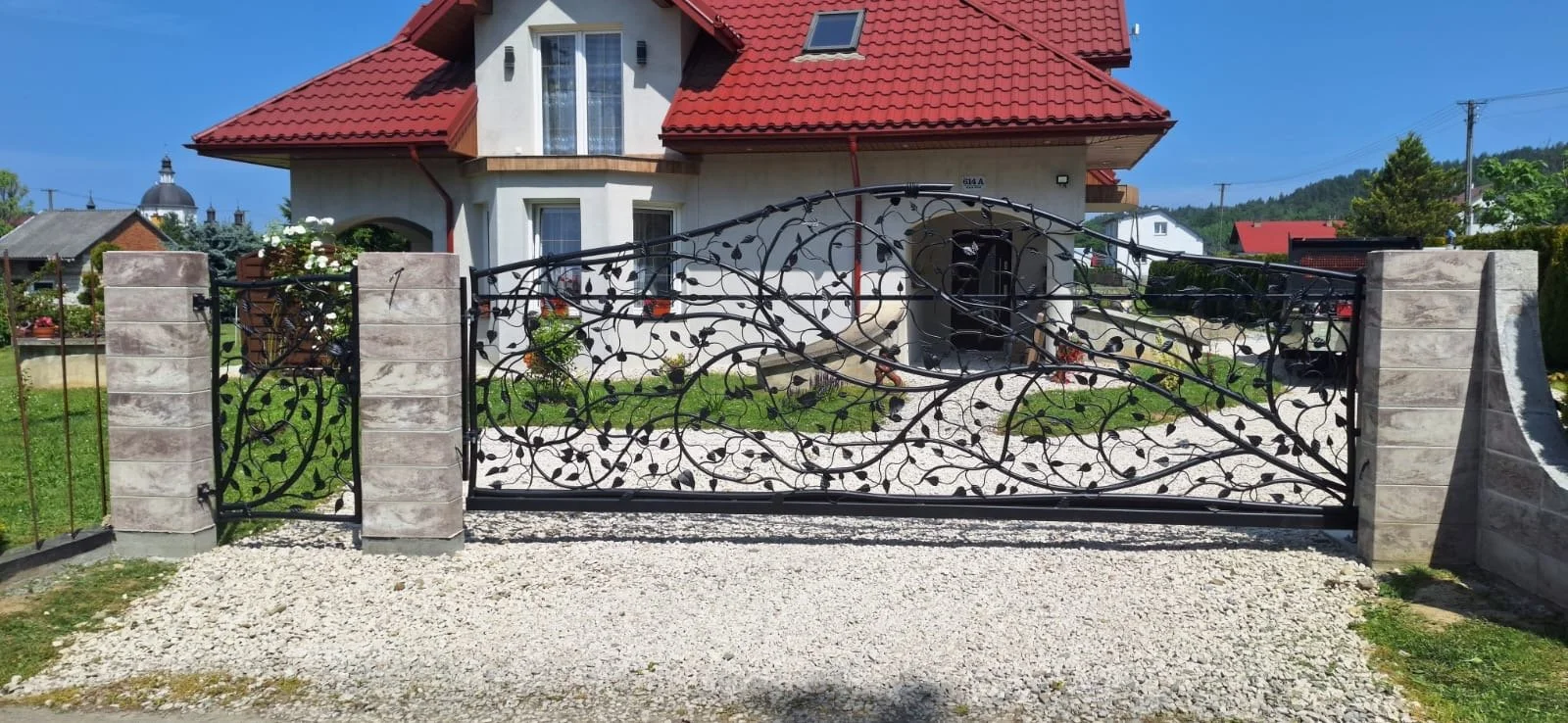 Detal Bramy Kutej - Zbliżenie na Liście