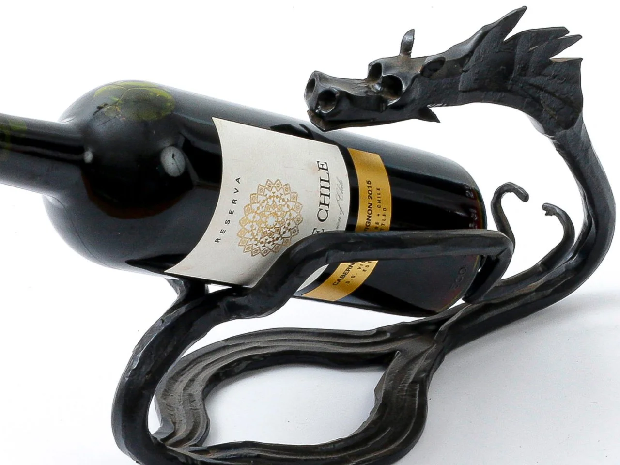 Detal Głowa Czarnego Smoka - Stal Wykuwana