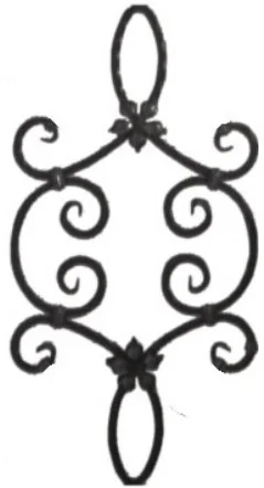 Element kuty koszyk ozdobny gęsty