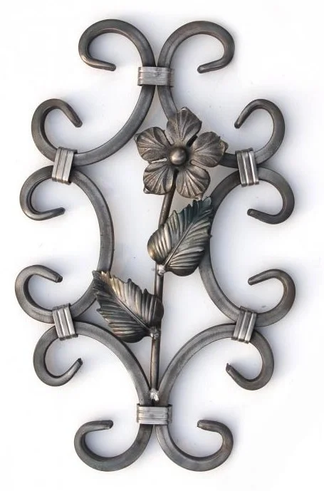 Element Kuty - Panel z Kwiatem i Liśćmi