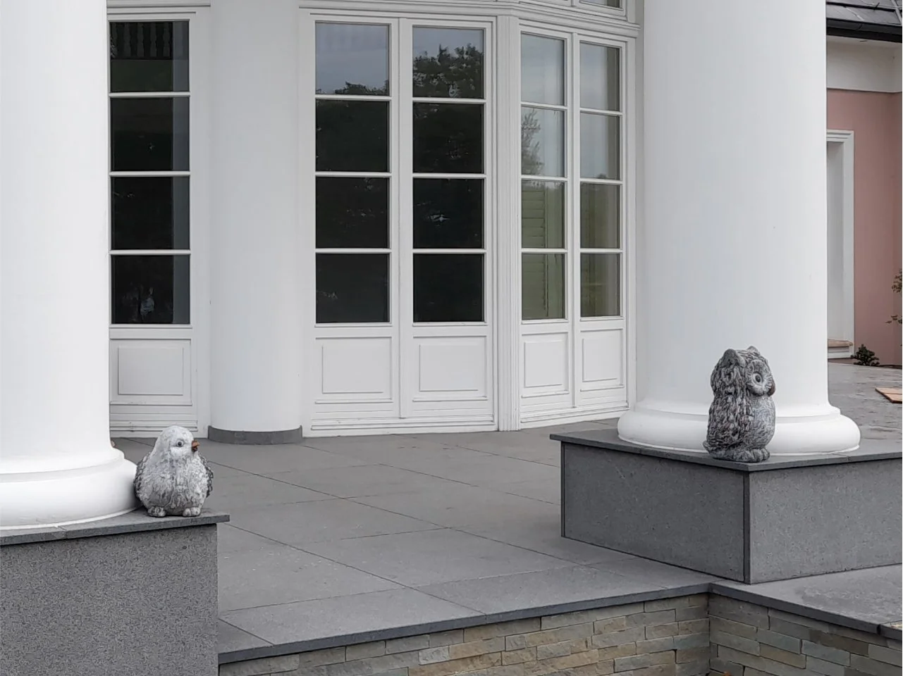 Figurki ogrodowe - Sowa z kamienia