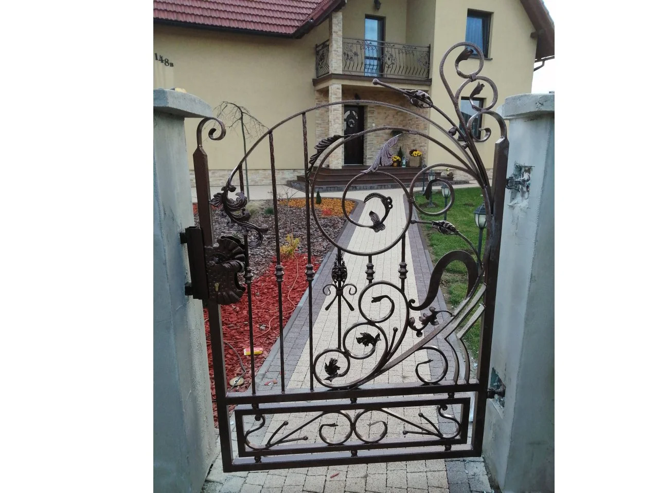 Furtka kuta - Detal zamka i zawiasów