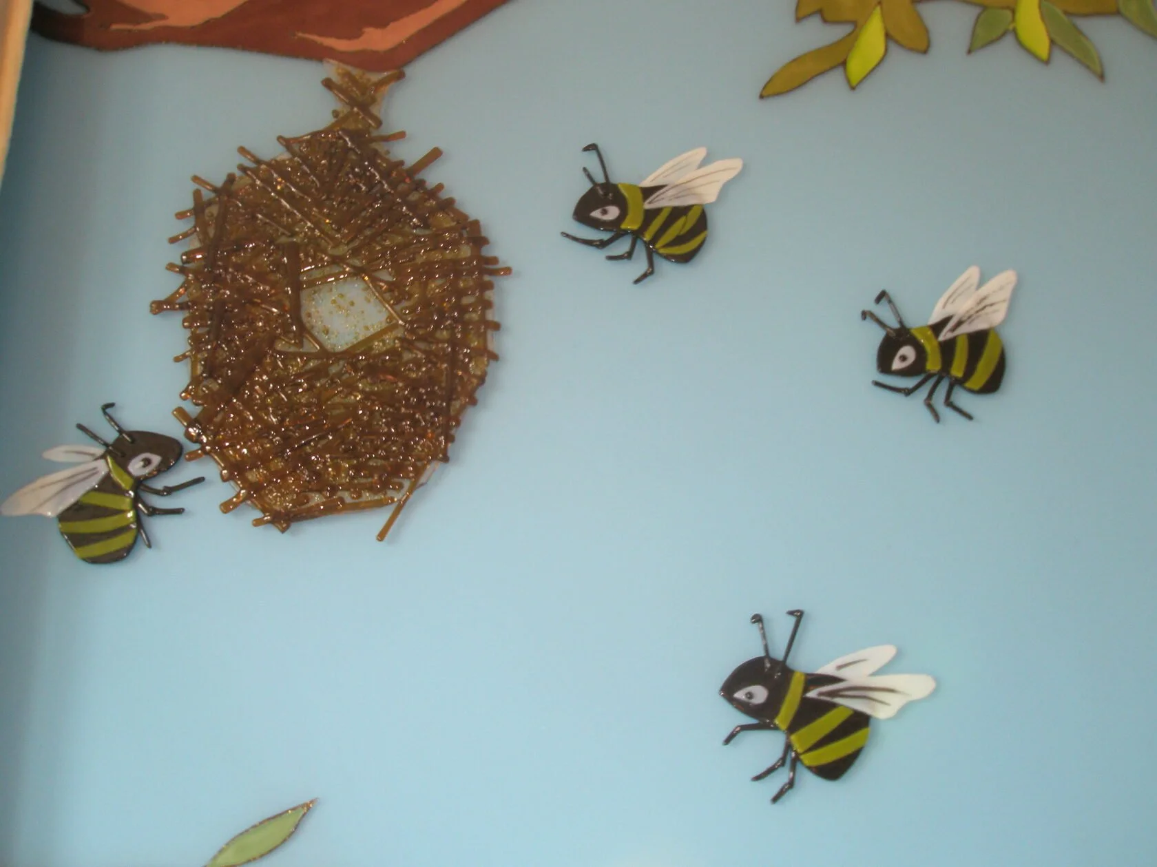 Obraz Fusingowy - Pszczoły i Ul