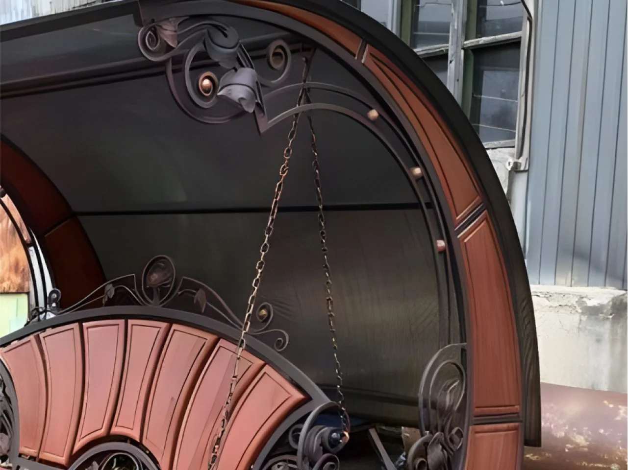 Huśtawka kuta / Altana - Detal zadaszenia