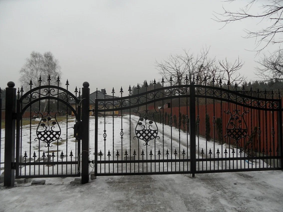 Komplet kuty brama i furtka - zima - realizacja