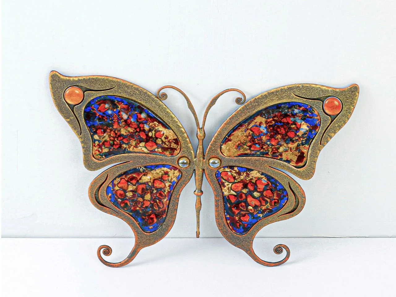 Kuty Motyl - Dekoracja Ścienna ze Szkłem