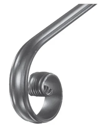 Kuty pochwyt poręczowy 40x12 300x170mm