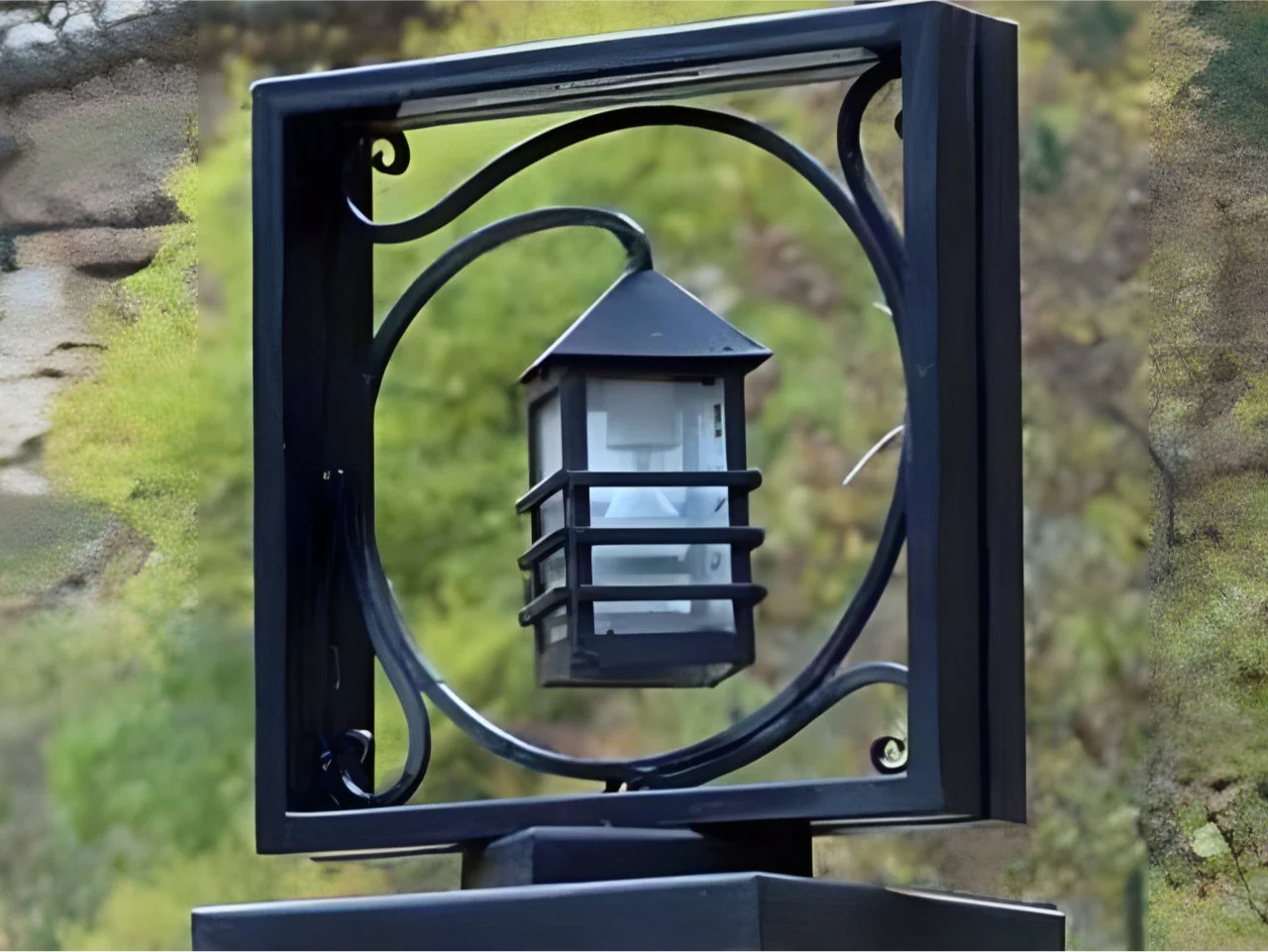 Kuta Lampa w Geometrycznej Ramie