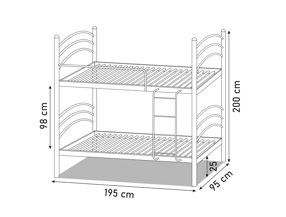 Białe Łóżko Metalowe - Aranżacja (Wariant 7)