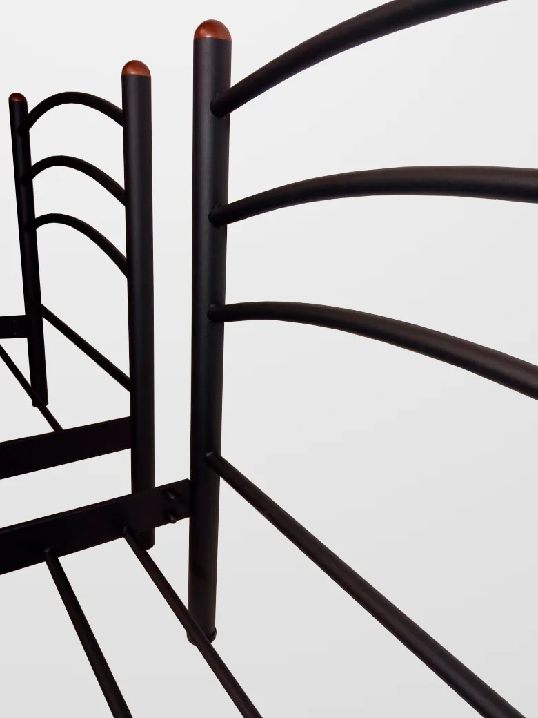 Łóżko Metalowe Łukowe - Wezgłowie Detal