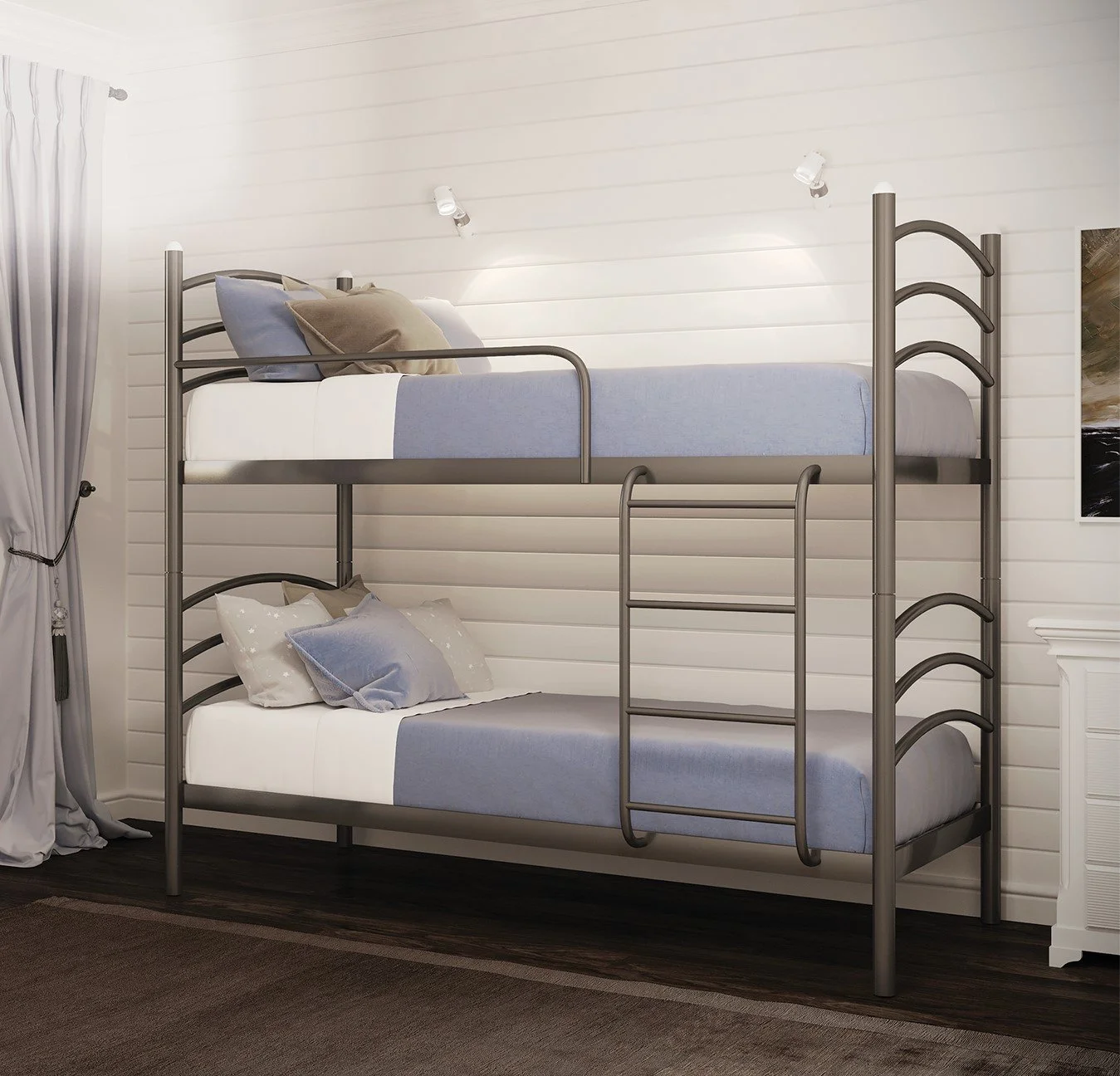 Łóżko Metalowe Łukowe - Rysunek Techniczny (186x206) - Kopia