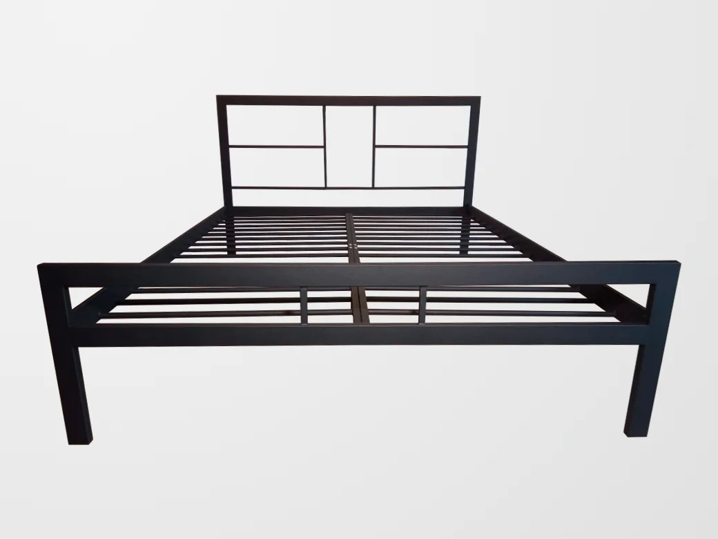 Łóżko Metalowe - Widok z Przodu (Wariant 6)