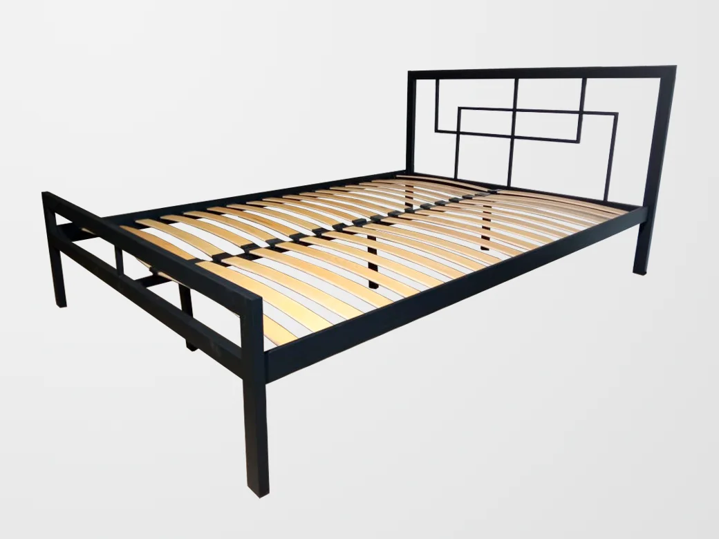 Łóżko Metalowe - Rysunek Techniczny (145x206) - Wariant