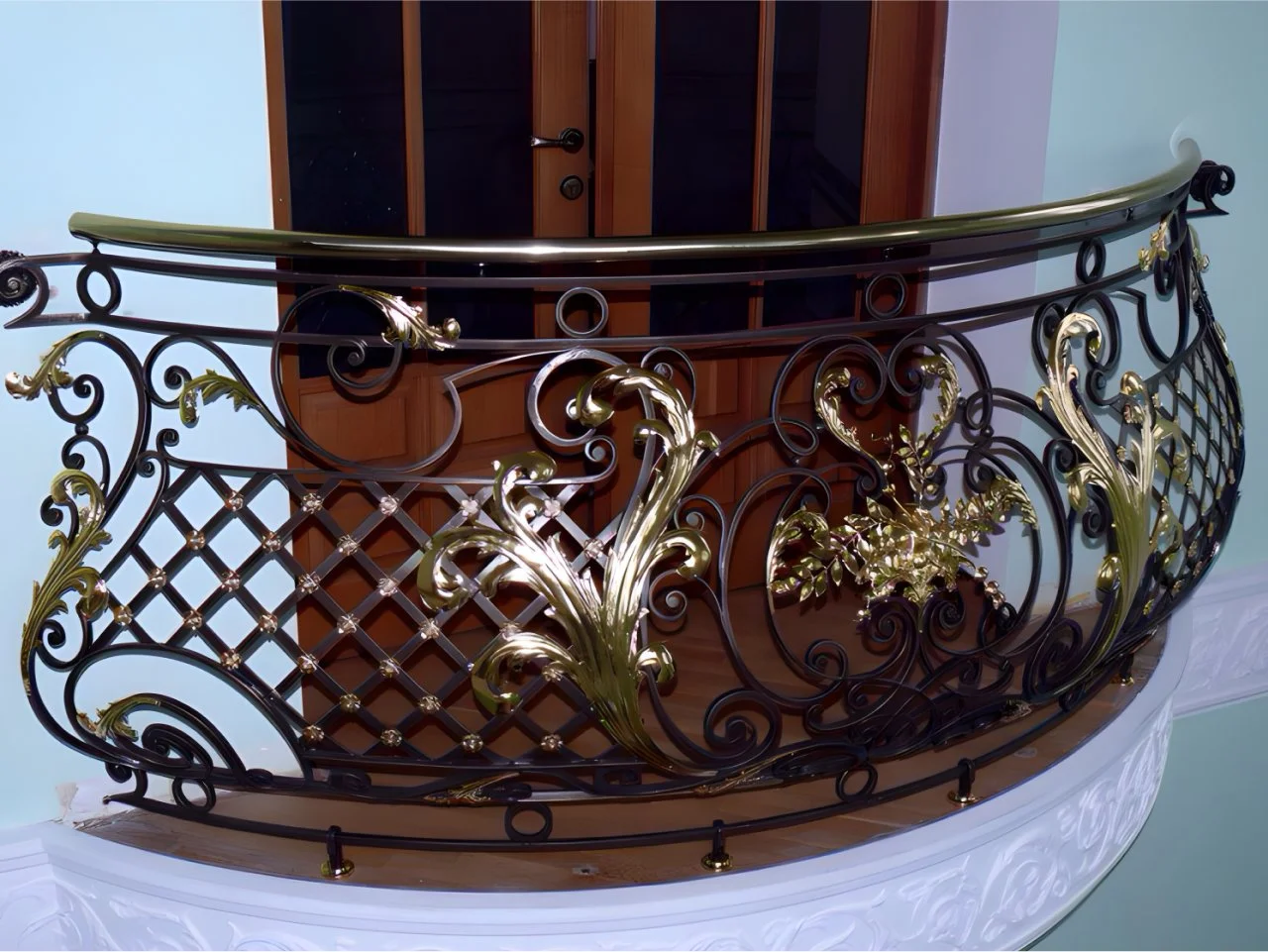 Luksusowa Balustrada na Antresolę - Złoty Akant