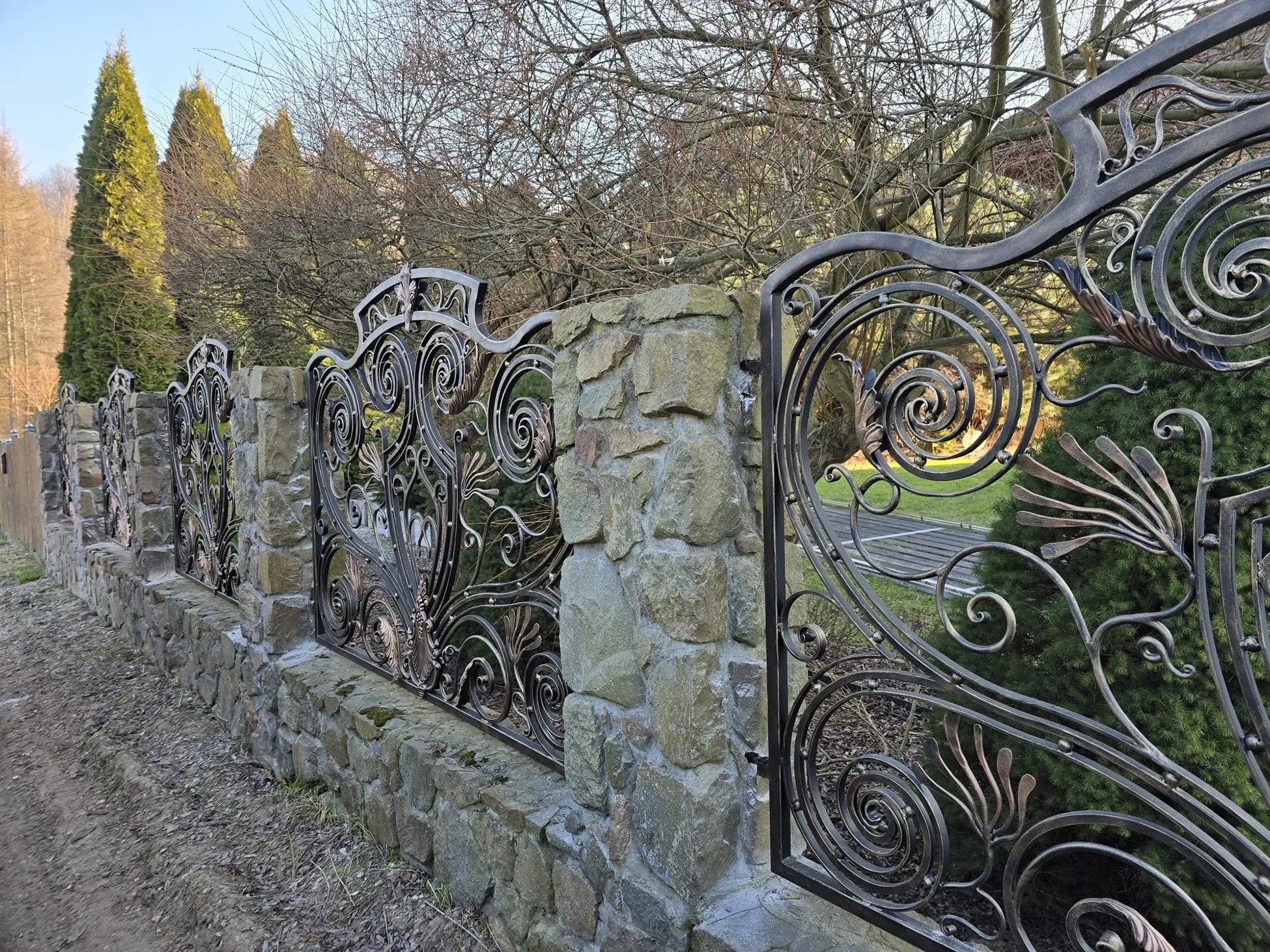 Ogrodzenie Kute - Kamień i Stal