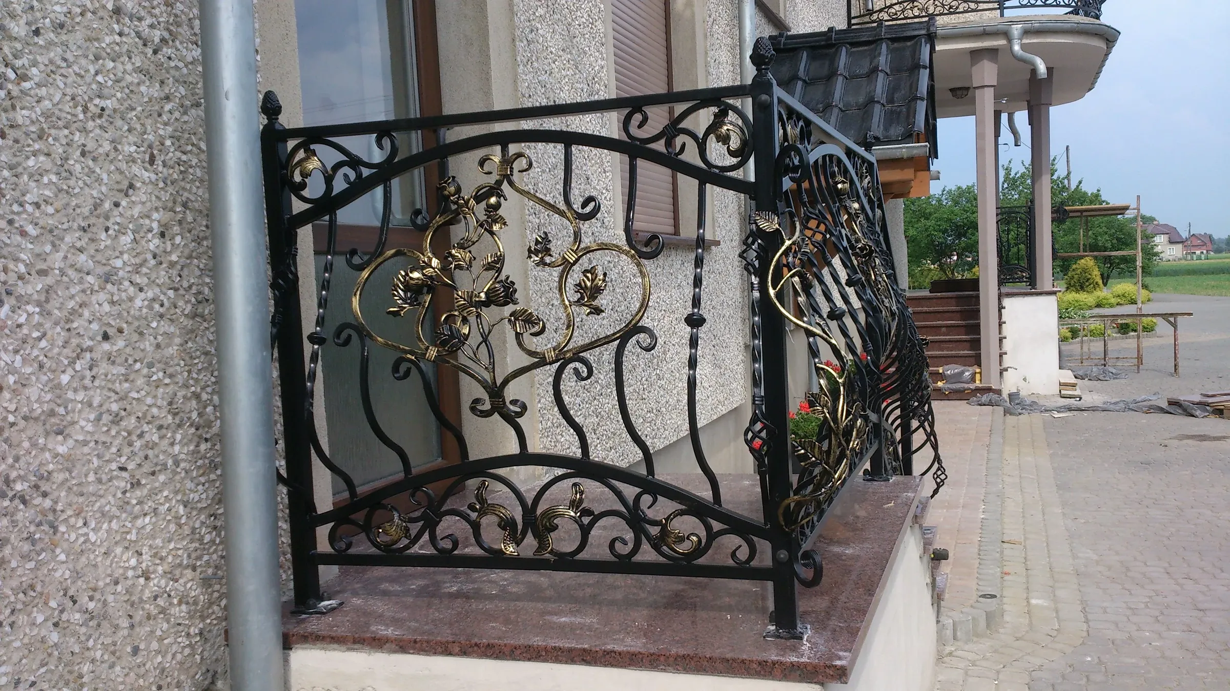 Medalion kuty - detal balustrady tarasowej