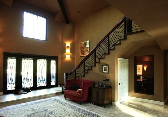 Minimalistyczna balustrada industrialna czarna