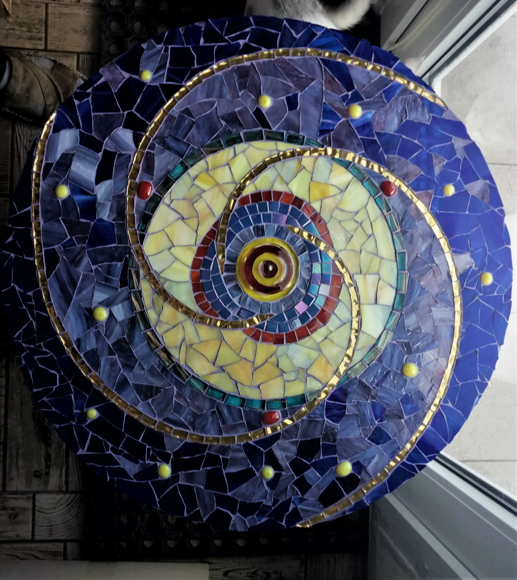 Szklana Mozaika - Błękitna Spirala (Wariant 2)