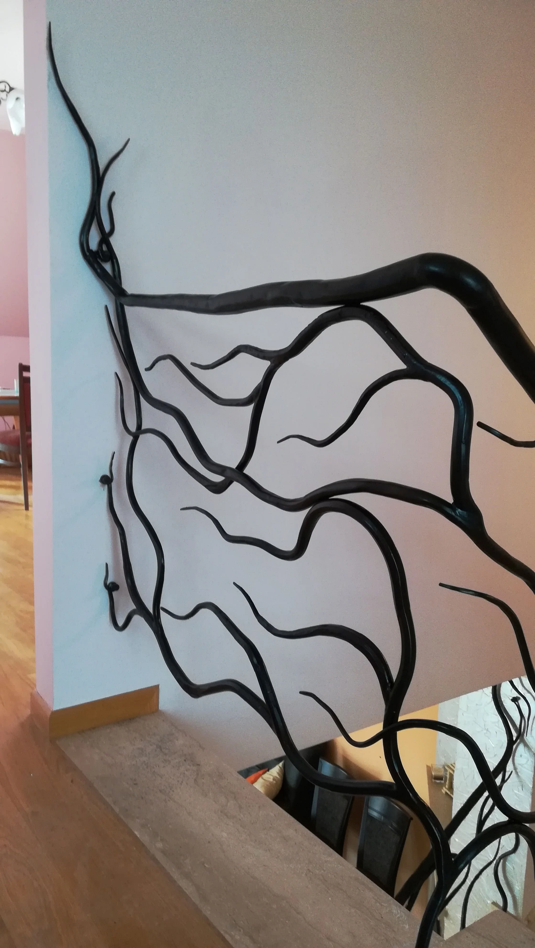 Nowoczesna balustrada artystyczna - czarna