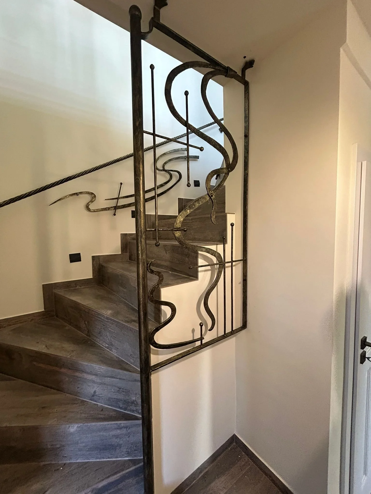 Balustrada Schodowa - Abstrakcyjna Linia