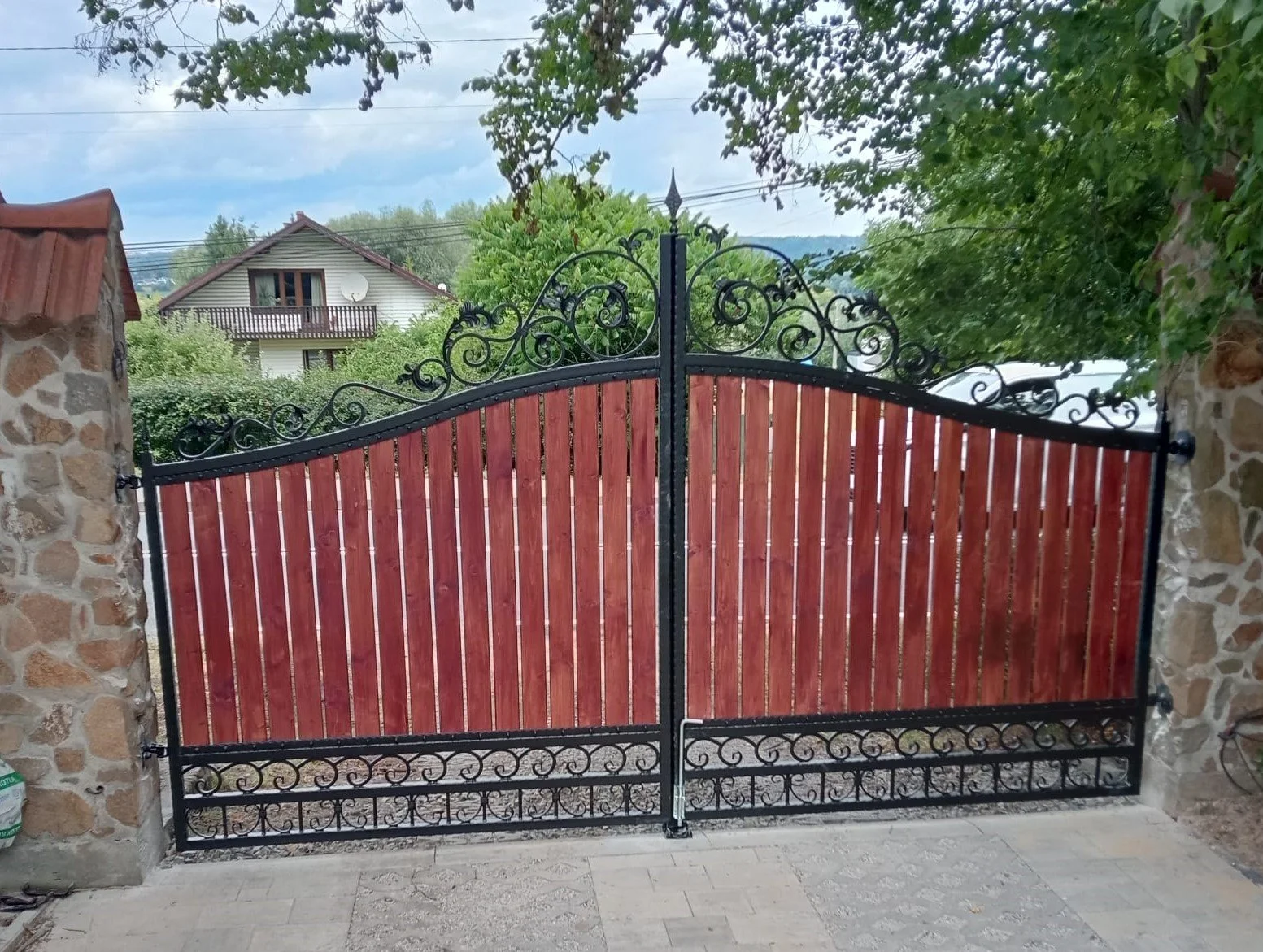 Brama Drewno-Metal - Łukowa