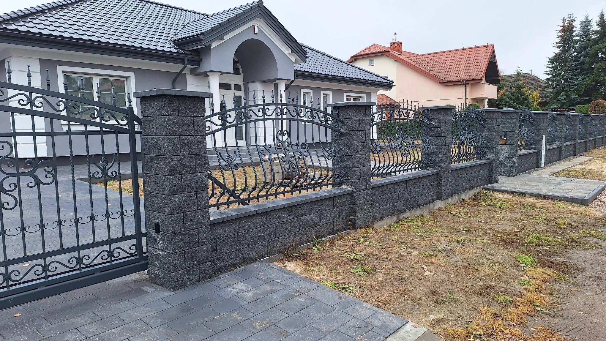 Ogrodzenie Rezydencjonalne Modern Classic - Widok Frontowy