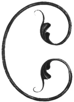 Ornament kuty okrągły z akantem v10 139