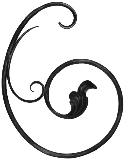 Ornament kuty okrągły z akantem v5 133