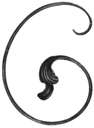 Ornament kuty okrągły z akantem v7 135