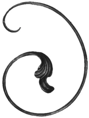 Ornament kuty okrągły z akantem v8 136