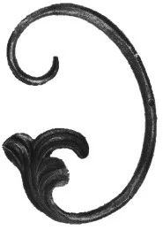 Ornament kuty okrągły z akantem v9 138