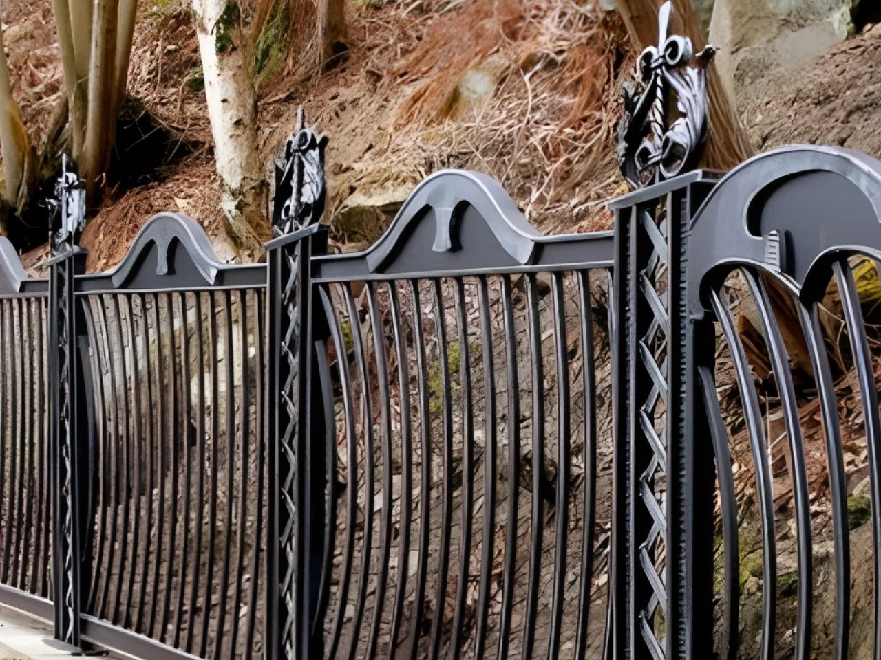 Płot Kuty na Kamiennej Podmurówce