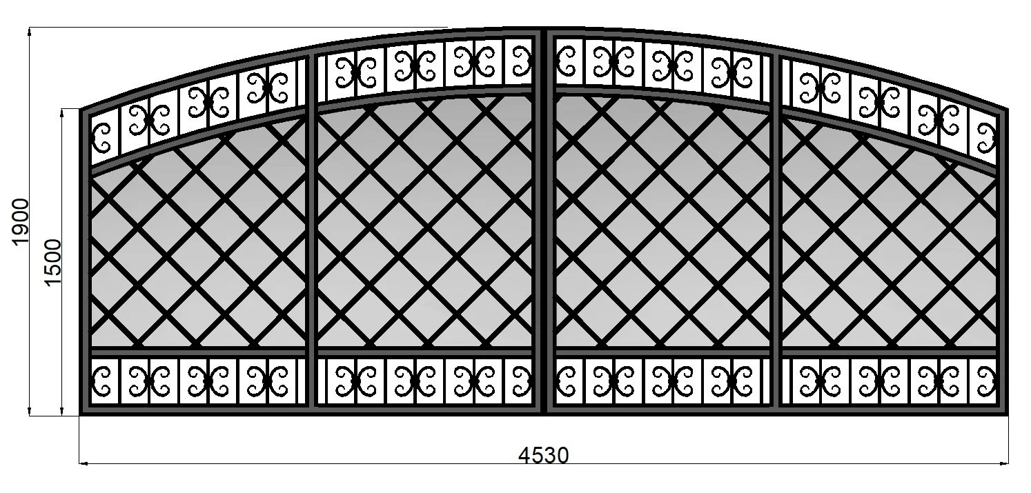Projekt Bramy - Wariant z Ażurową Górą