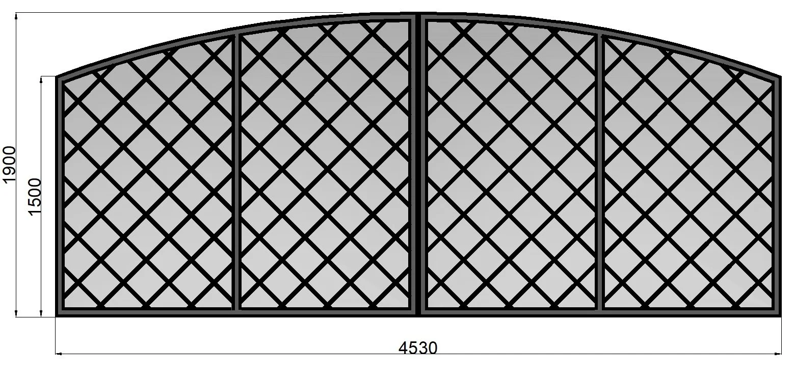 Projekt Bramy Pełnej - Kratownica (Rysunek)