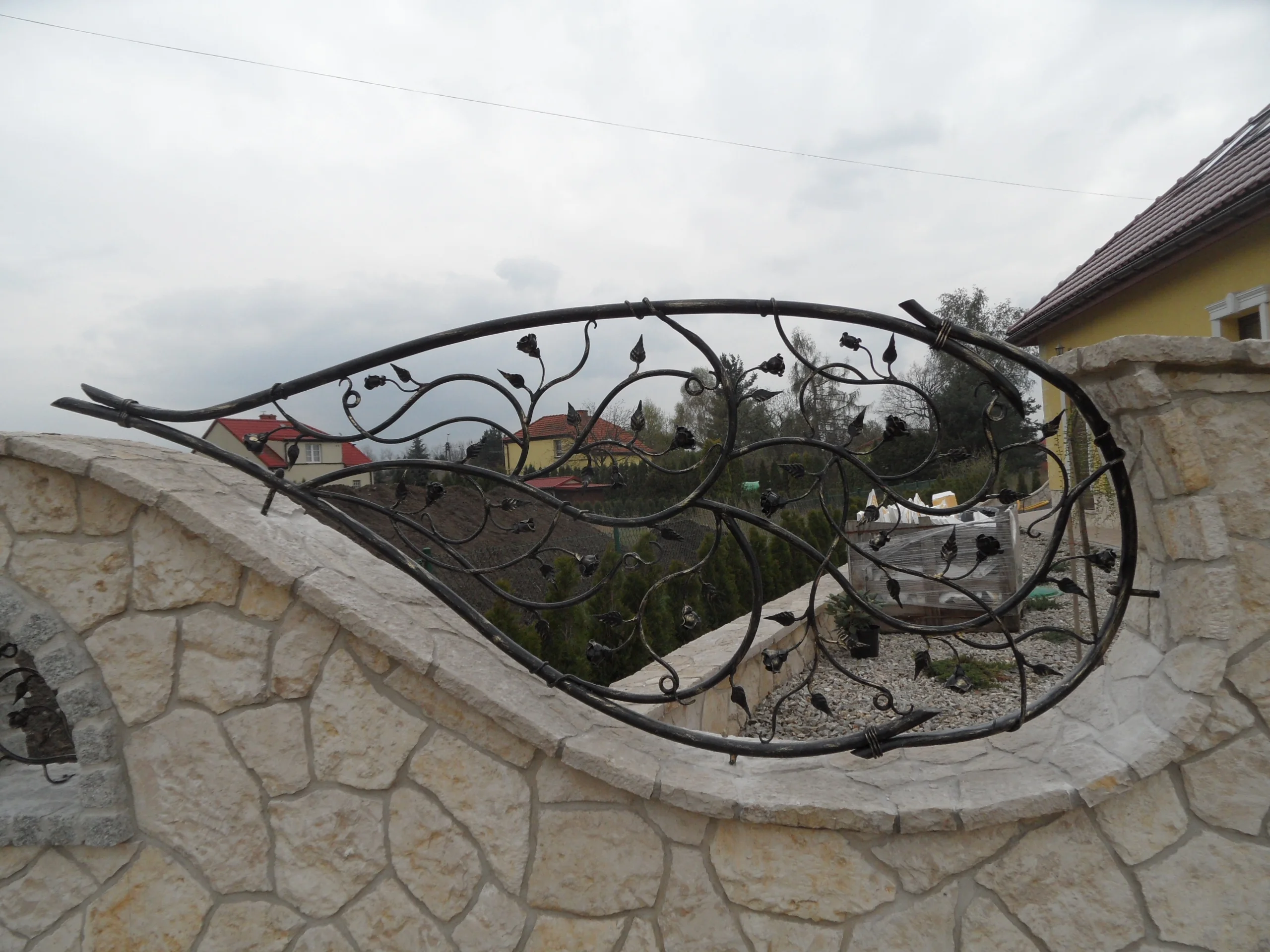 Przęsło Kute Ogrodzeniowe (Liście)