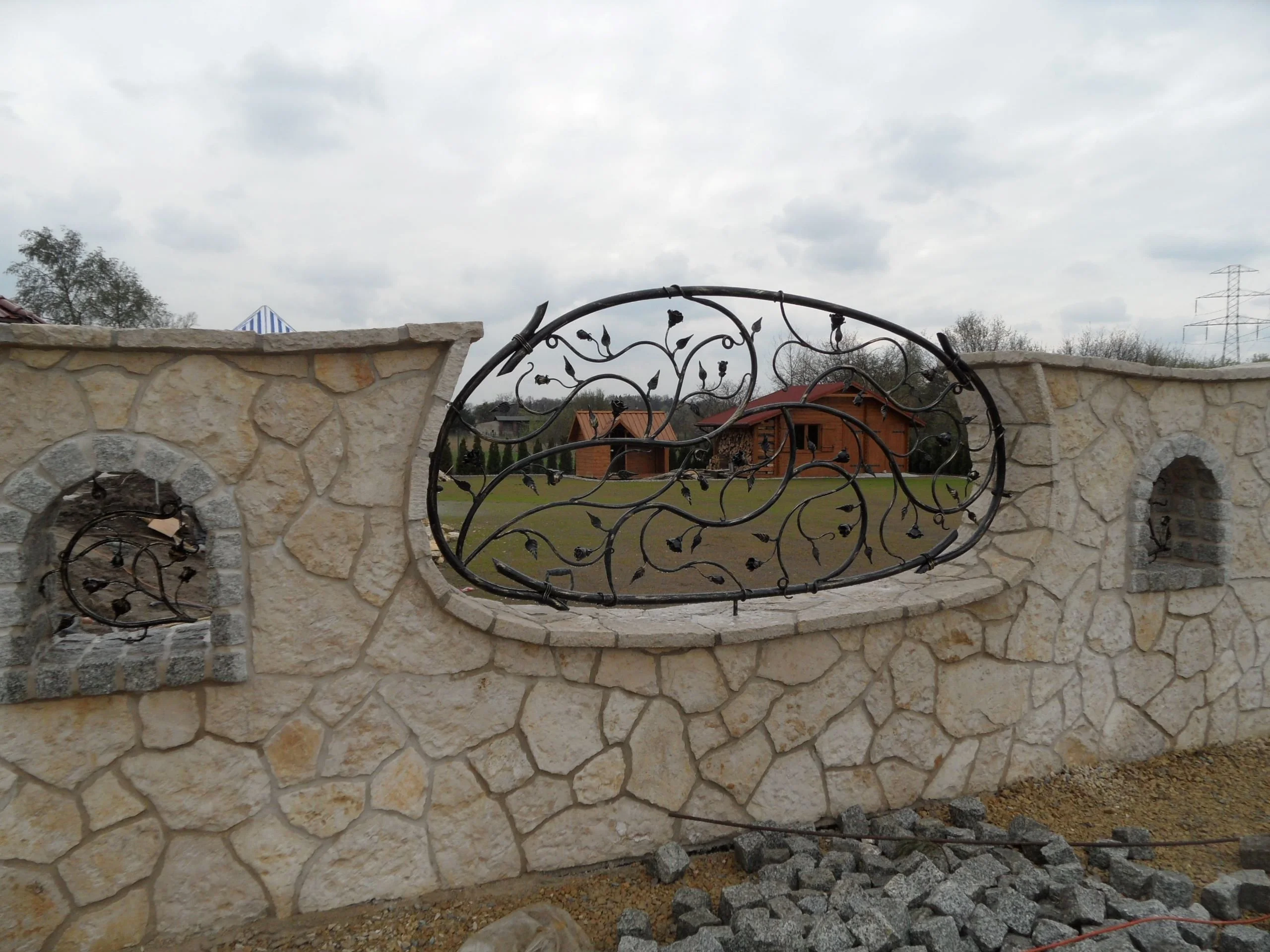 Przęsło kute organiczne - wzór liście