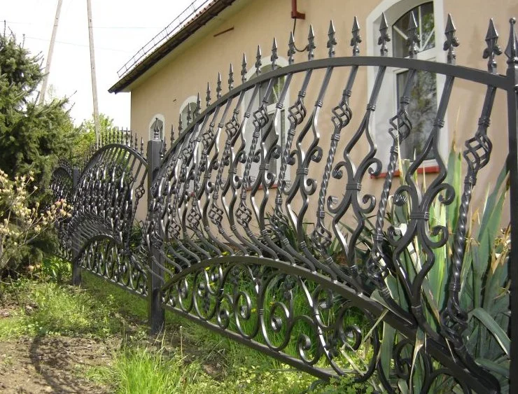 Przęsło kute ozdobne - Esownice i róże