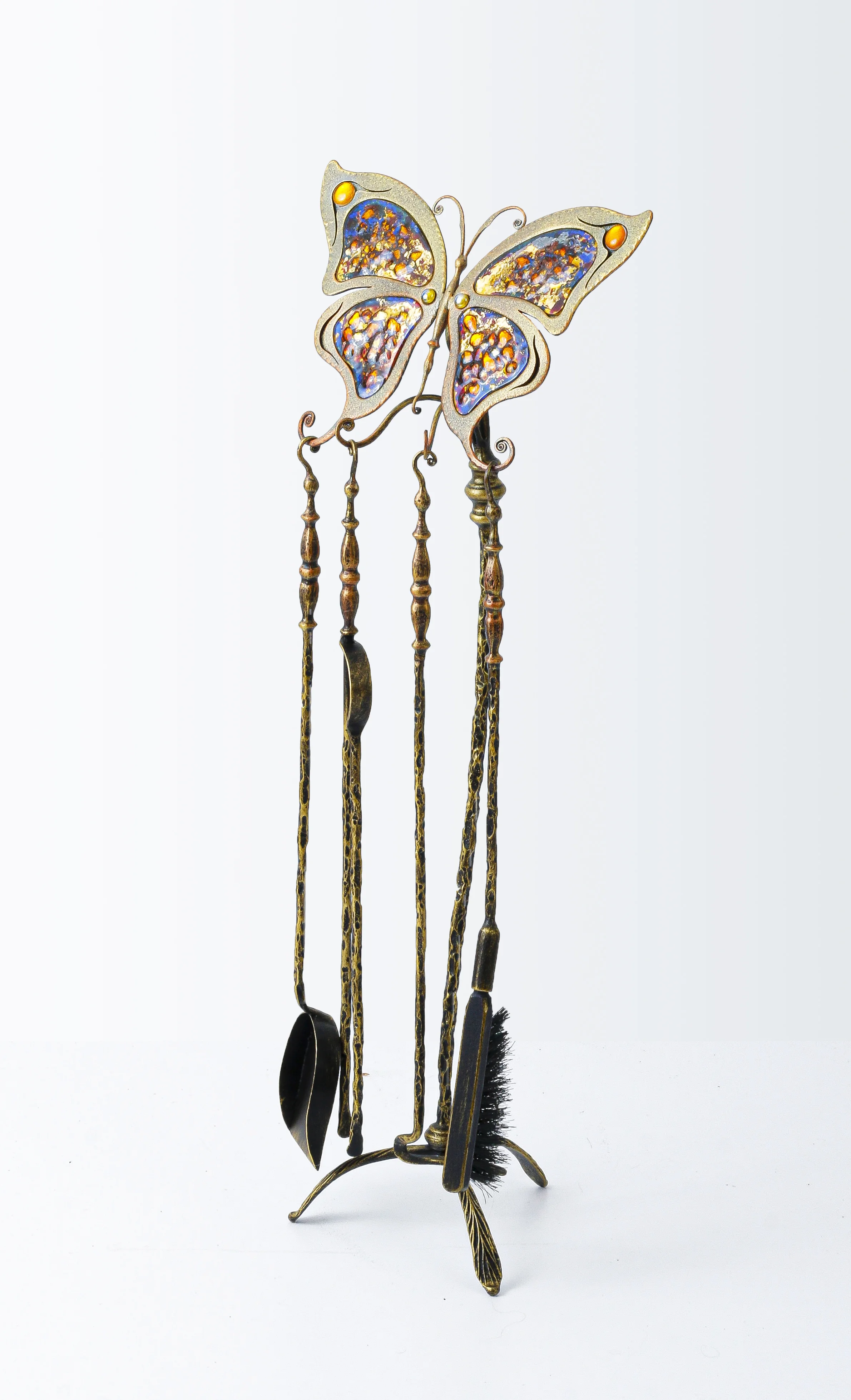 Przybornik kominkowy 'Motyl' (widok z boku)