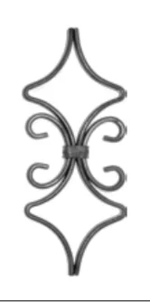 Rozeta Kuta Romb 280x110 mm 12x6 mm model 03.400.01